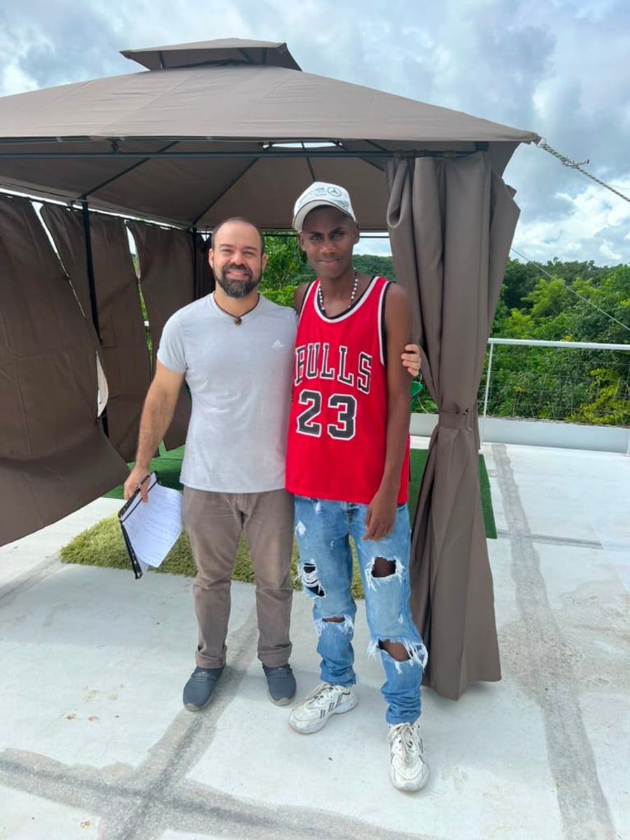 Juan Contreras on the day he made the leap to professional football.